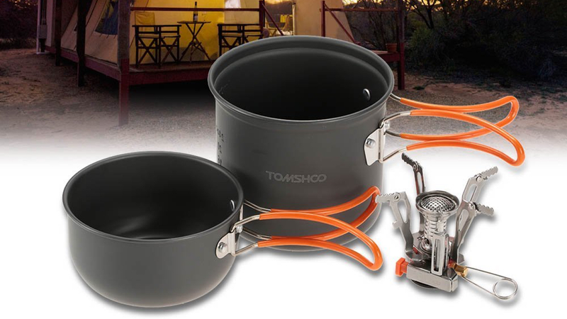 TOMSHOO Camp Stove Set, $14 with code TOMY2825